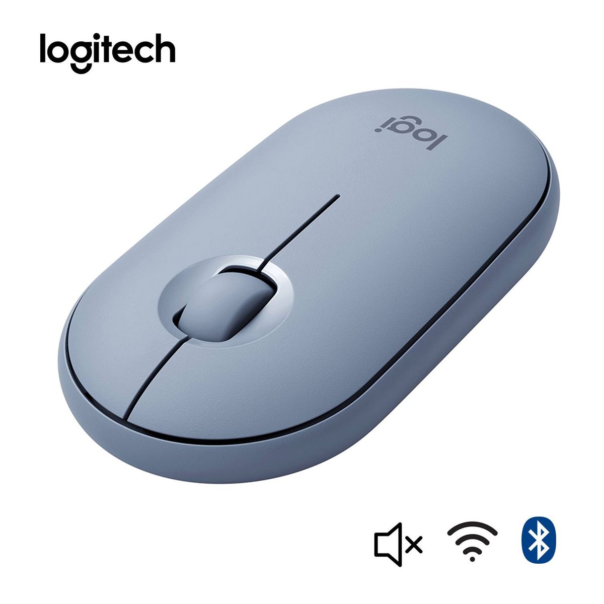 LOGITECH - Mouse Logitech Pebble M350 Bluetooth Wireless Silencioso Azul