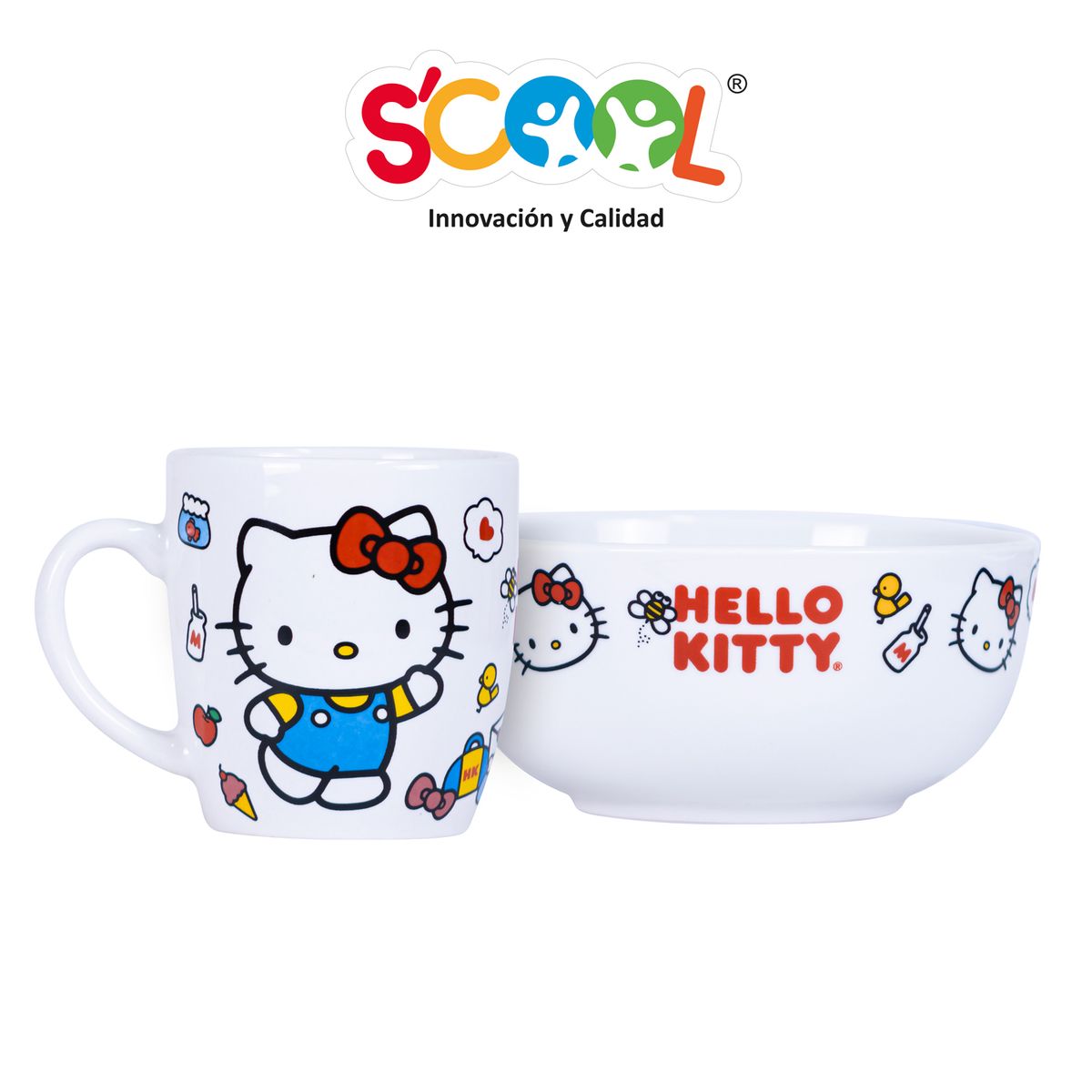 SCOOL - Set Vajilla De Cerámica 2pz Hello Kitty