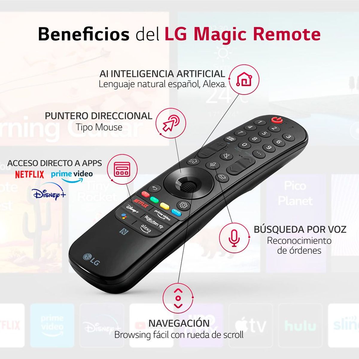 LG - Televisor 55" LG UHD 4K Ultra HD ThinQ AI 55UP7750PSB   