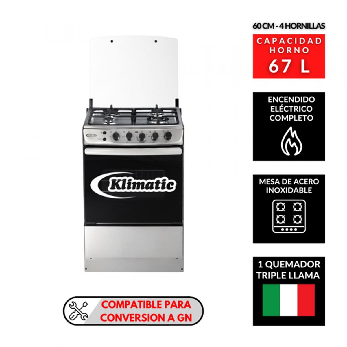 Klimatic - Cocina a gas TEDESCA PLUS