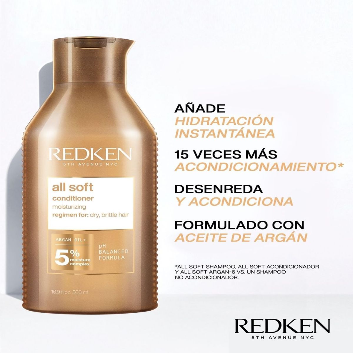 REDKEN - Acondicionador XL All Soft Para Cabello Seco