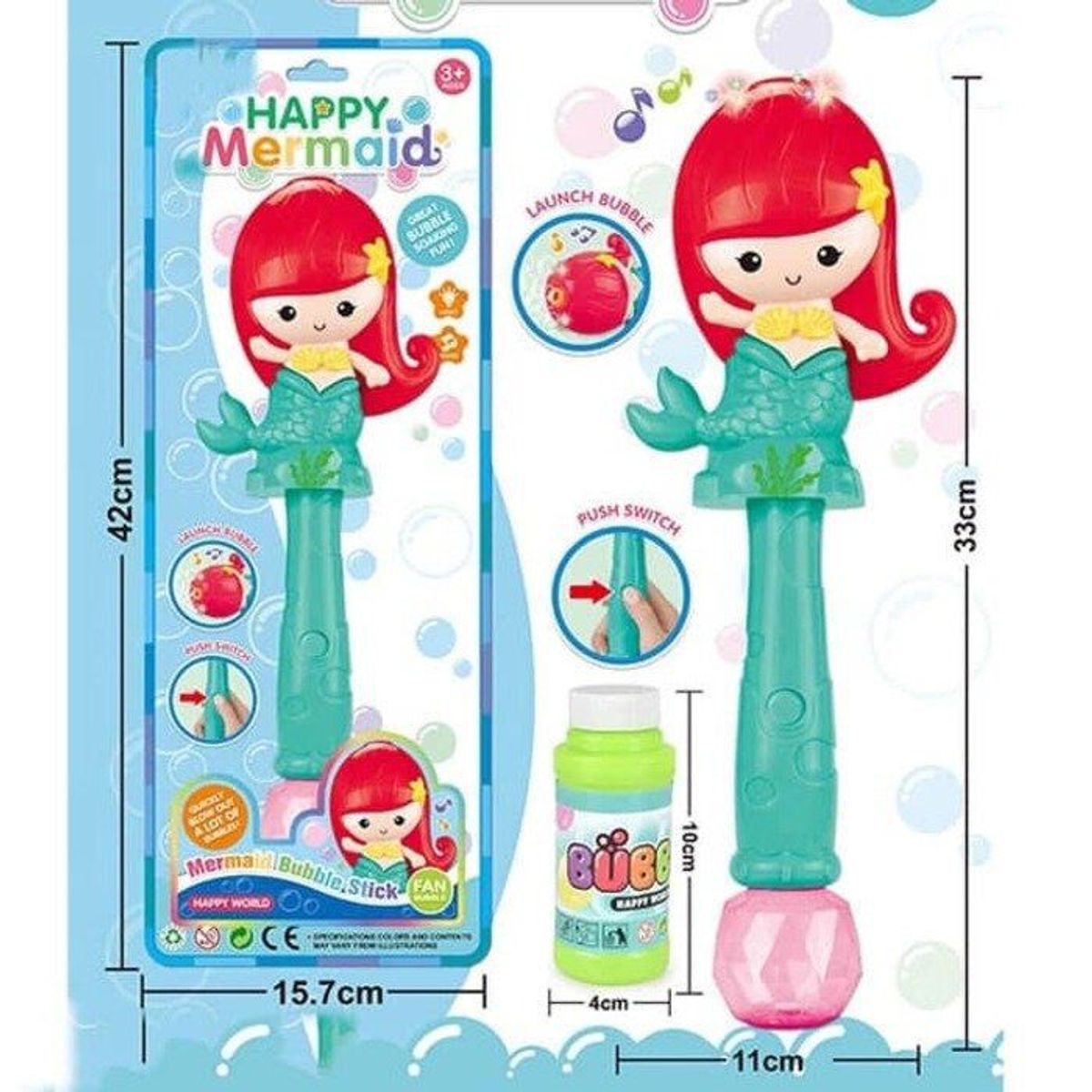 GENERICO - Burbujas De Sirenita Musical Con Luces