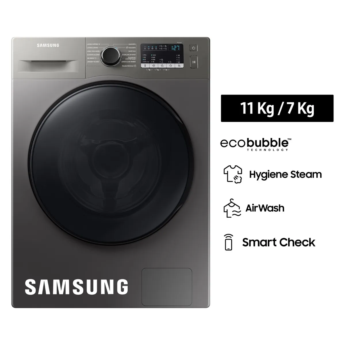 SAMSUNG - Lavaseca Ecobubble Con Airwash 11 Kg / 7 Kg 