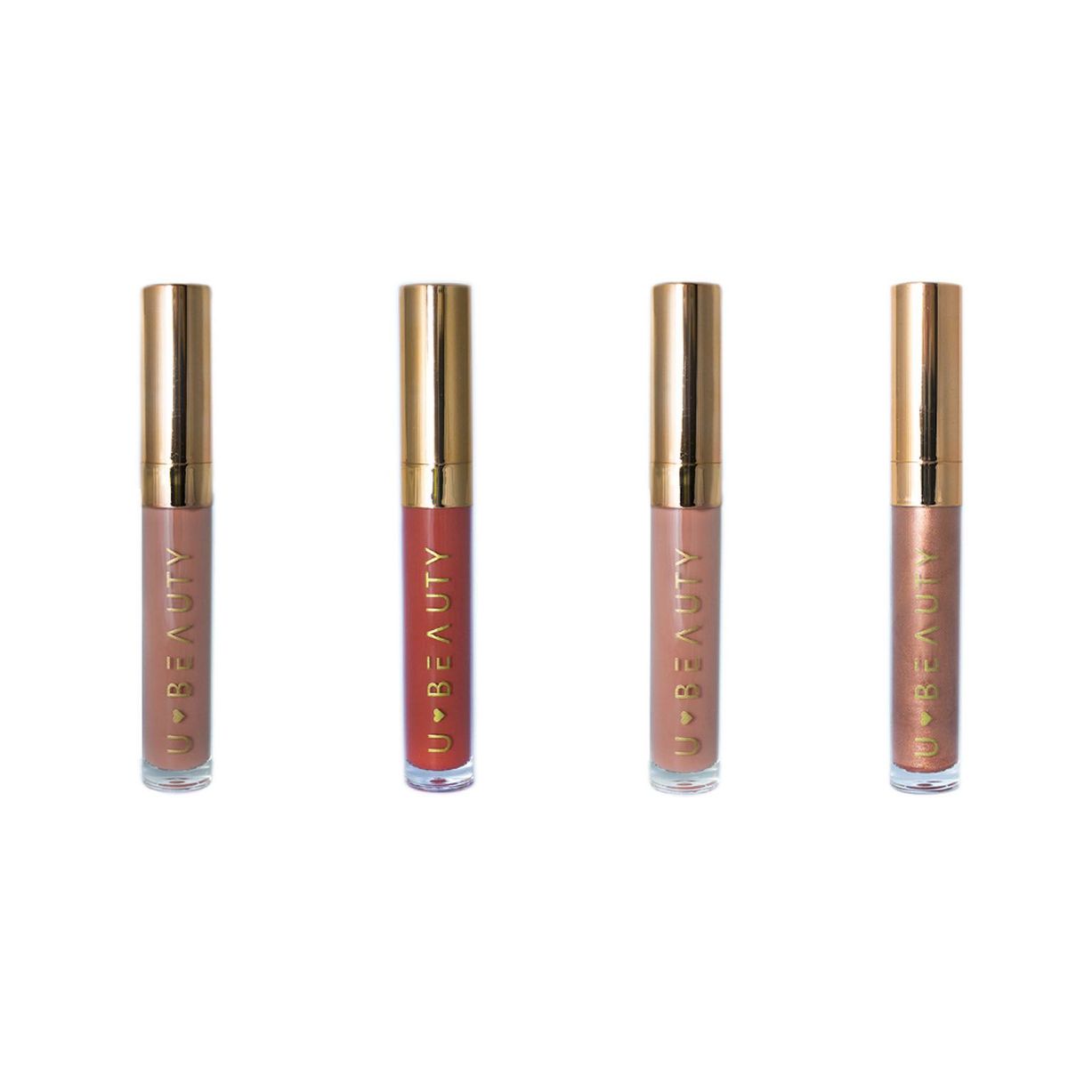 U BEAUTY - Pack 4 Labiales Nude Brillo Hidra