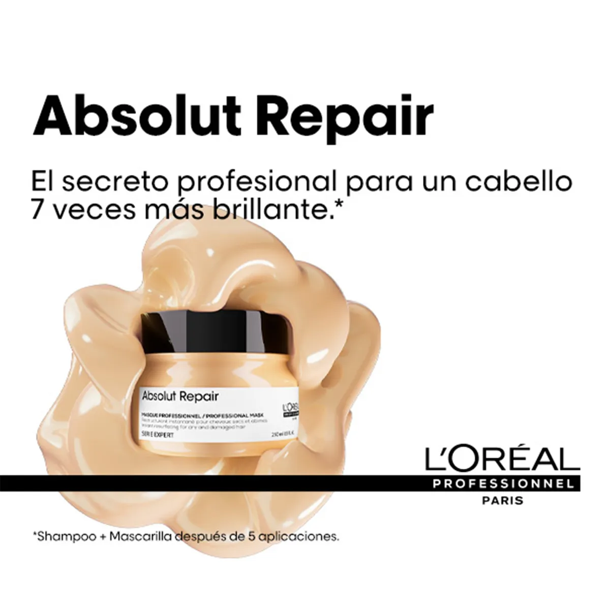LOREAL PROFESSIONNEL - Mascarilla Capilar Absolut Repair Reestructuración Instantánea 250 ml