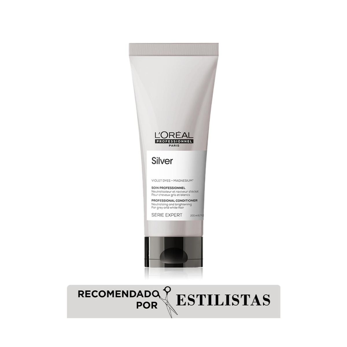 LOREAL PROFESSIONNEL - Acondicionador Para Cabellos Blancos O Grises Silver 200Ml