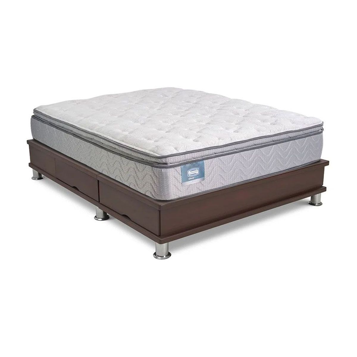 BEAUTYREST SIMMONS - Cama con Cajones Erica Luxury King + 2 Almohadas
