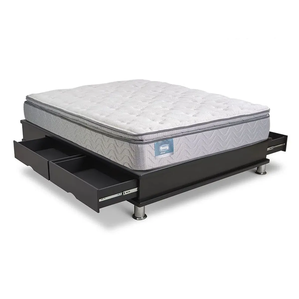 BEAUTYREST SIMMONS - Cama con Cajones Erica Luxury King + 2 Almohadas