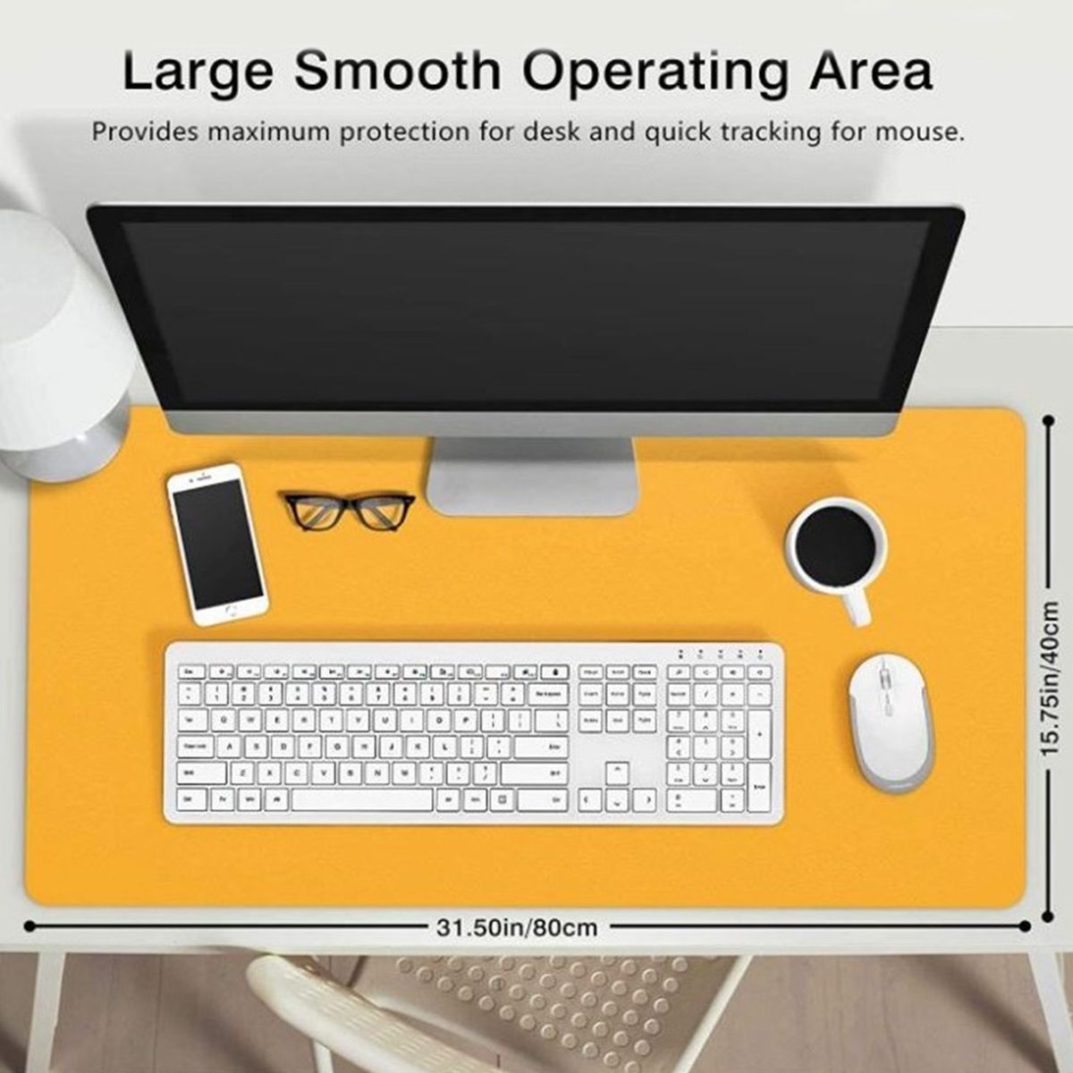 TG EQUIPMENT - Desk Pad Azul/Amarillo 80x40