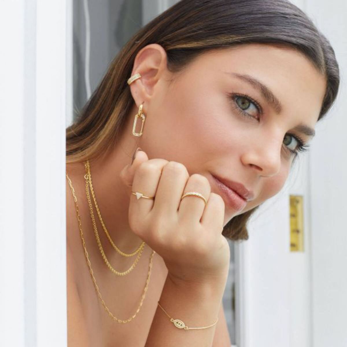 ALONDRA JEWELRY - Anillo Magia Aleación de metales  antialérgicos enchapado en oro de 18k con circones engastados Mujer Alondra Jewelry