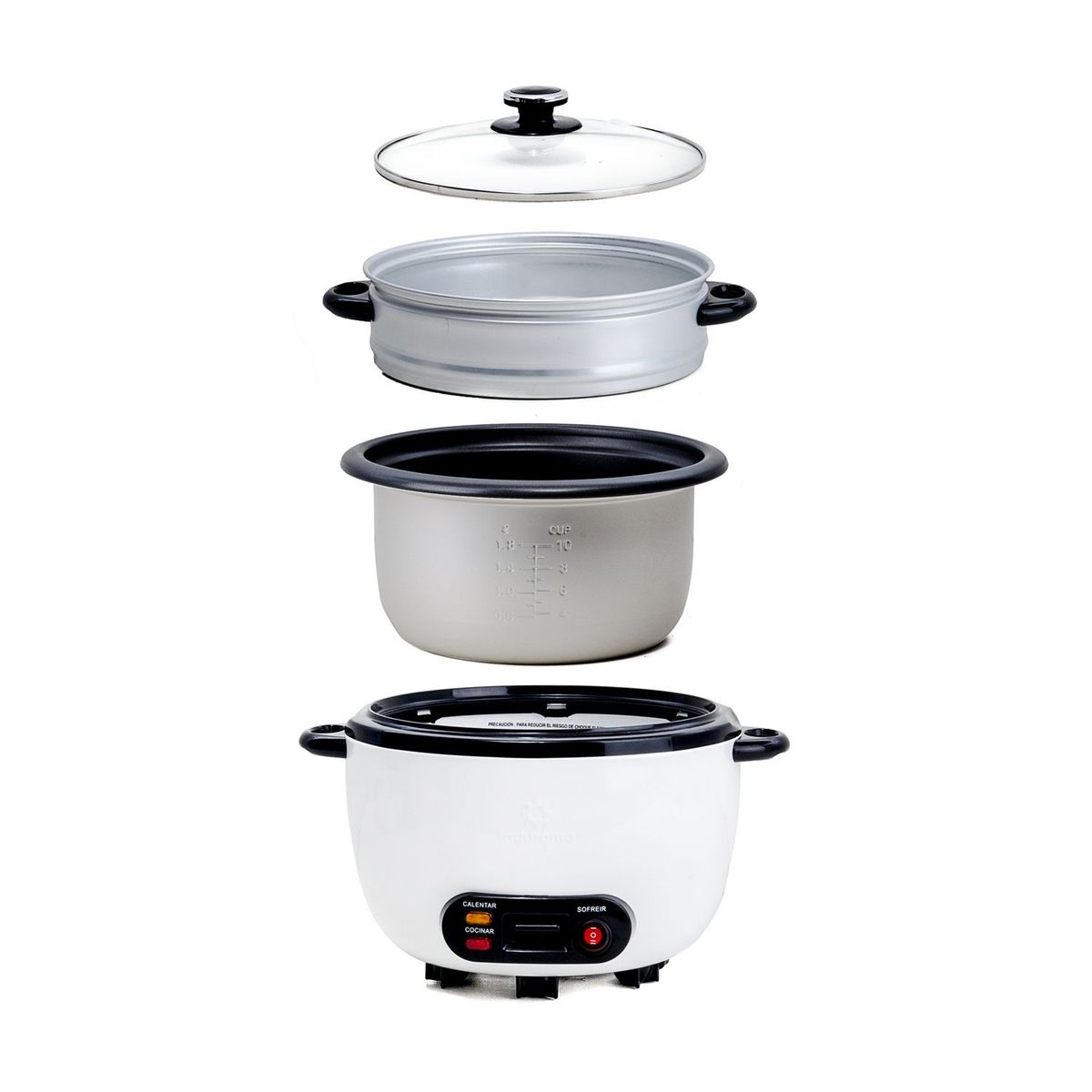 INDURAMA - Olla Arrocera Indurama OAI-BL18 Blanco 1.8 L INDURAMA