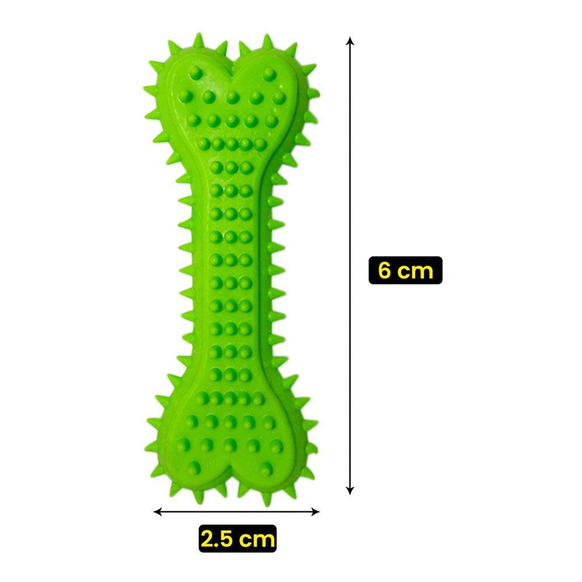 SM - Juguete de Goma para Perro - Hueso Verde