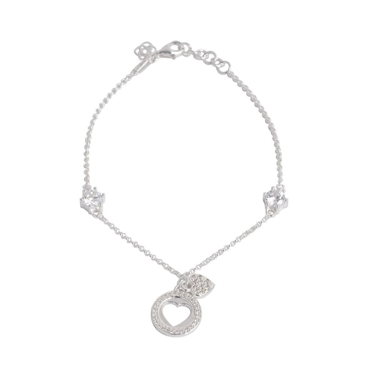 MAISHA - Pulsera con Dijes de Corazones Plata 925