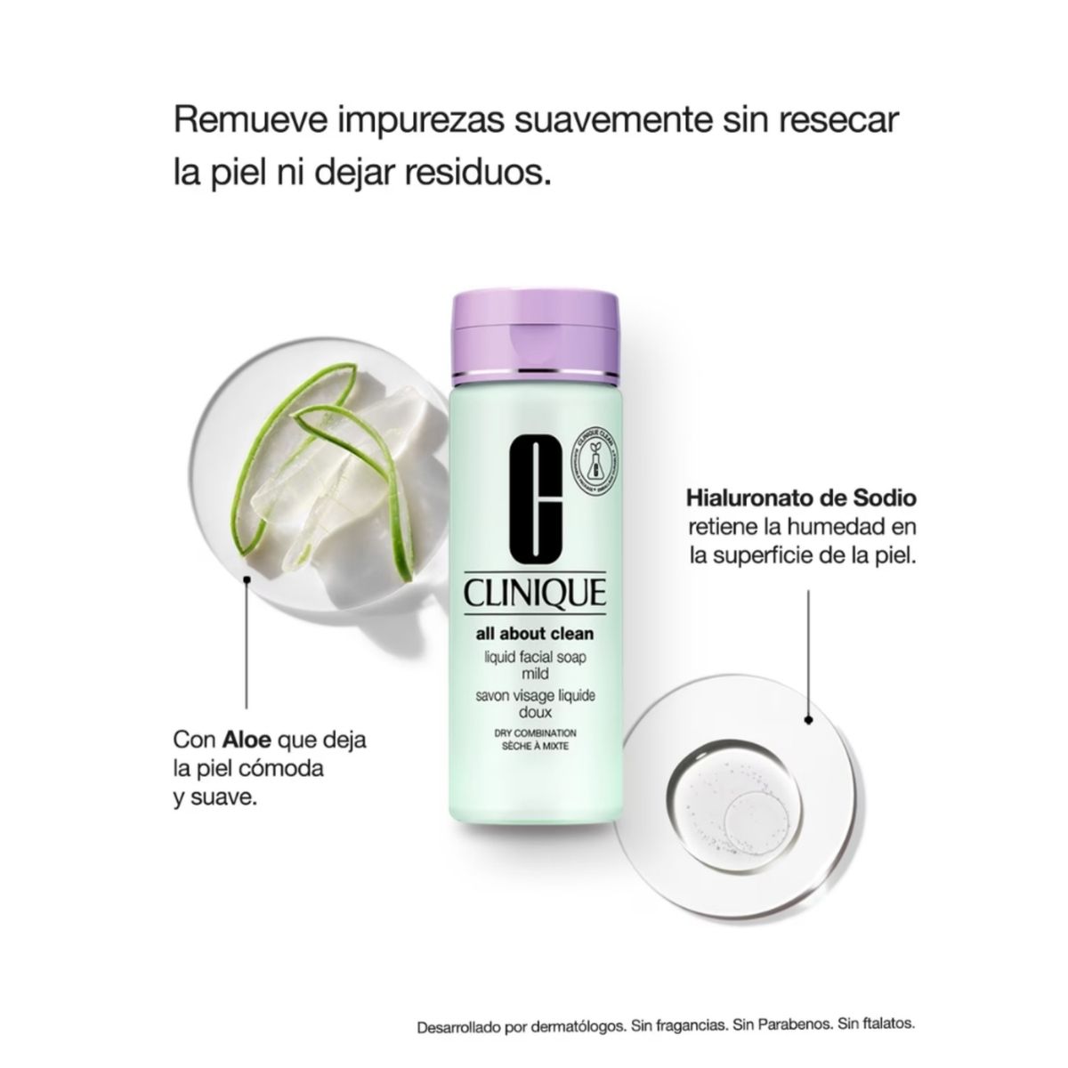CLINIQUE - Jabón Facial Líquido All About Clean Seca A Mixta