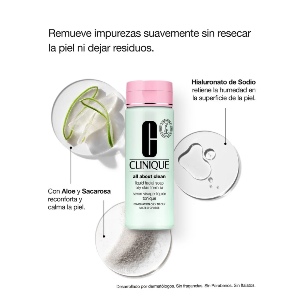 CLINIQUE - Jabón Facial Líquido All About Clean Seca A Grasa