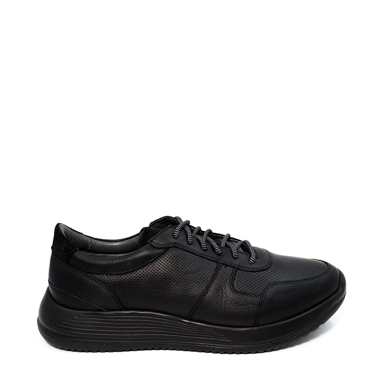 GREENBAY - Zapatillas Hombre Cuero Negro Negro