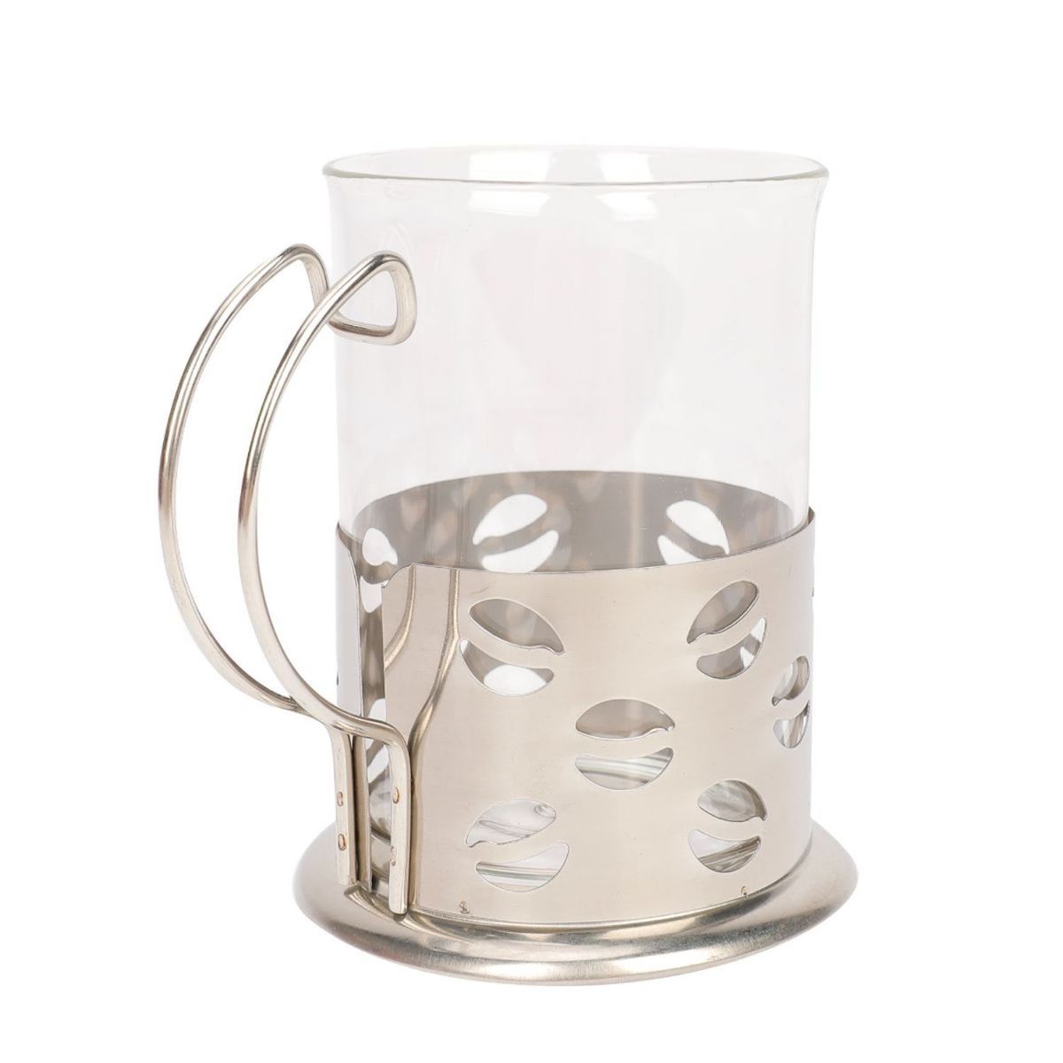 HOMEWELL - Taza Vidrio Con Asa Metal