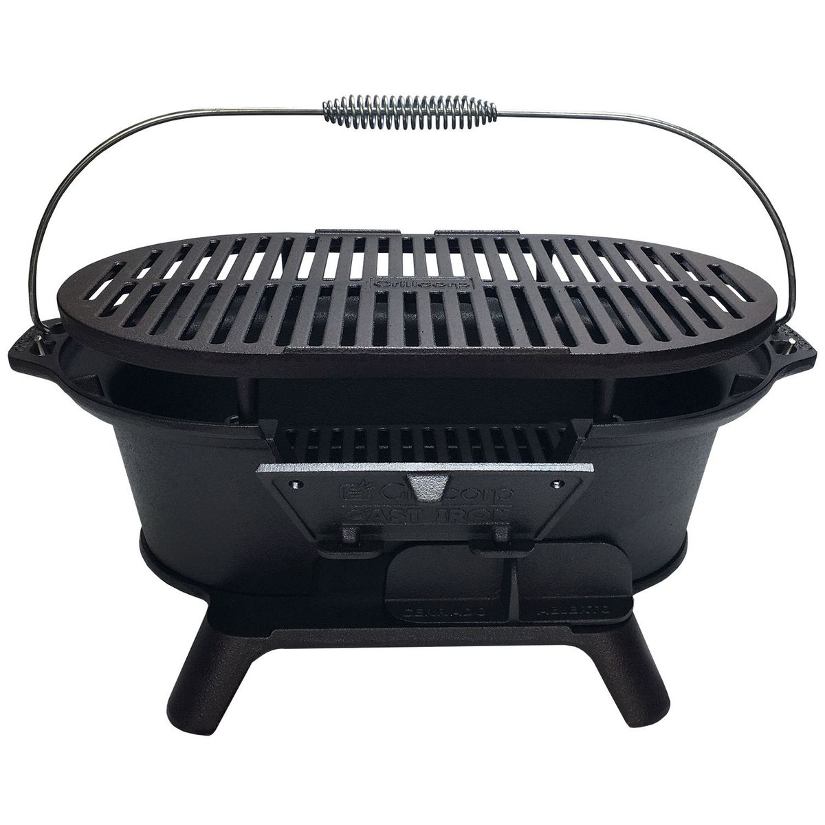 GRILLCORP - Parrilla de Hierro Fundido 50x22x30 cm