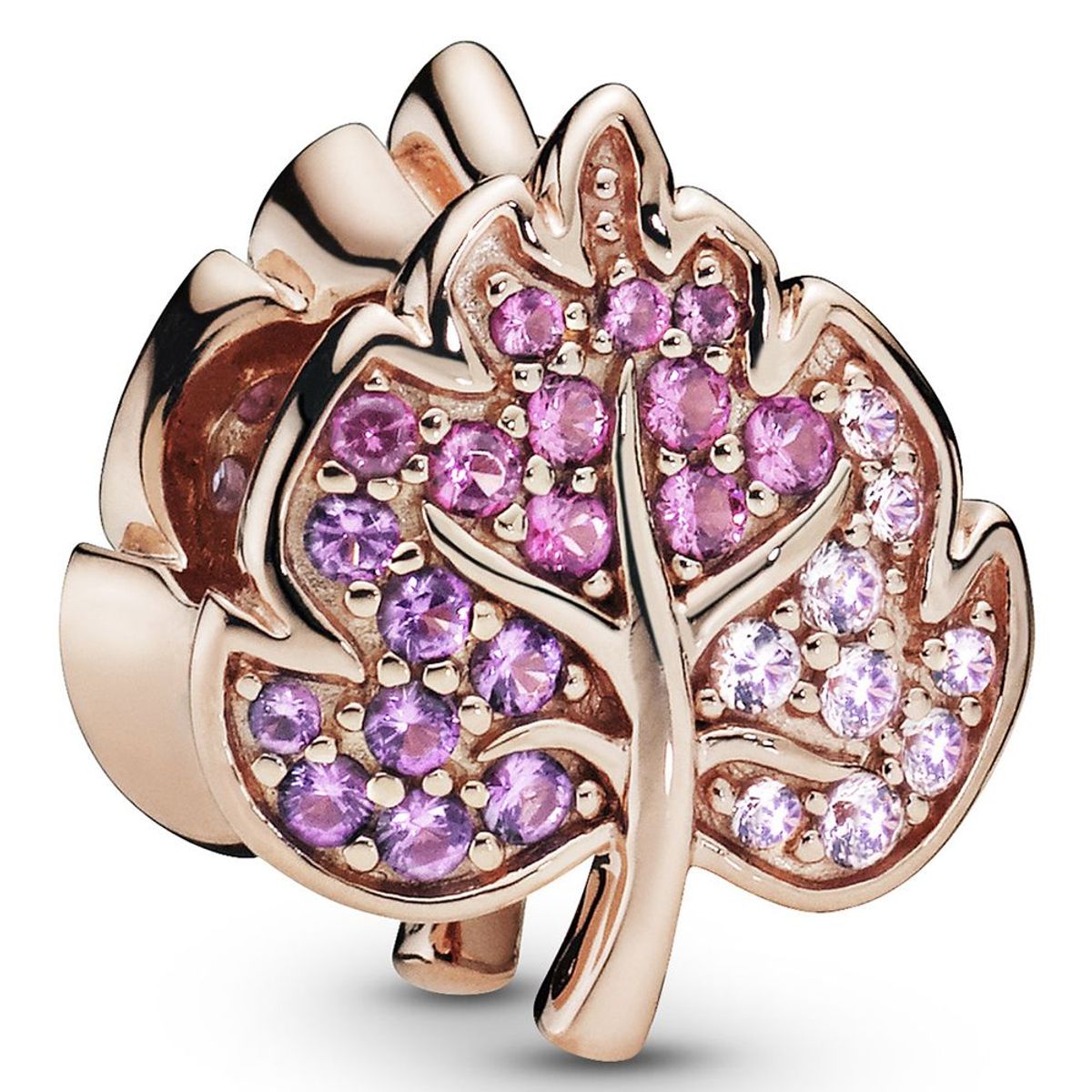 PANDORA - Charm Hoja Con Pavé Deslumbrante