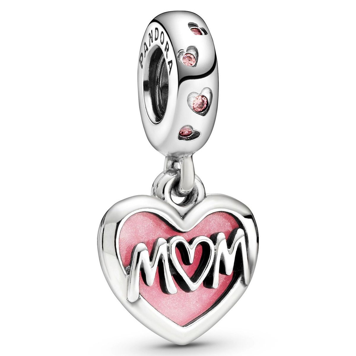 PANDORA - Charm Corazón Con Inscripcion Mum