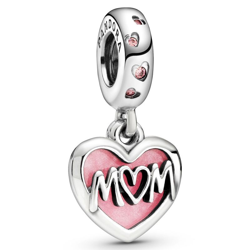 PANDORA - Charm Corazón Con Inscripcion Mum