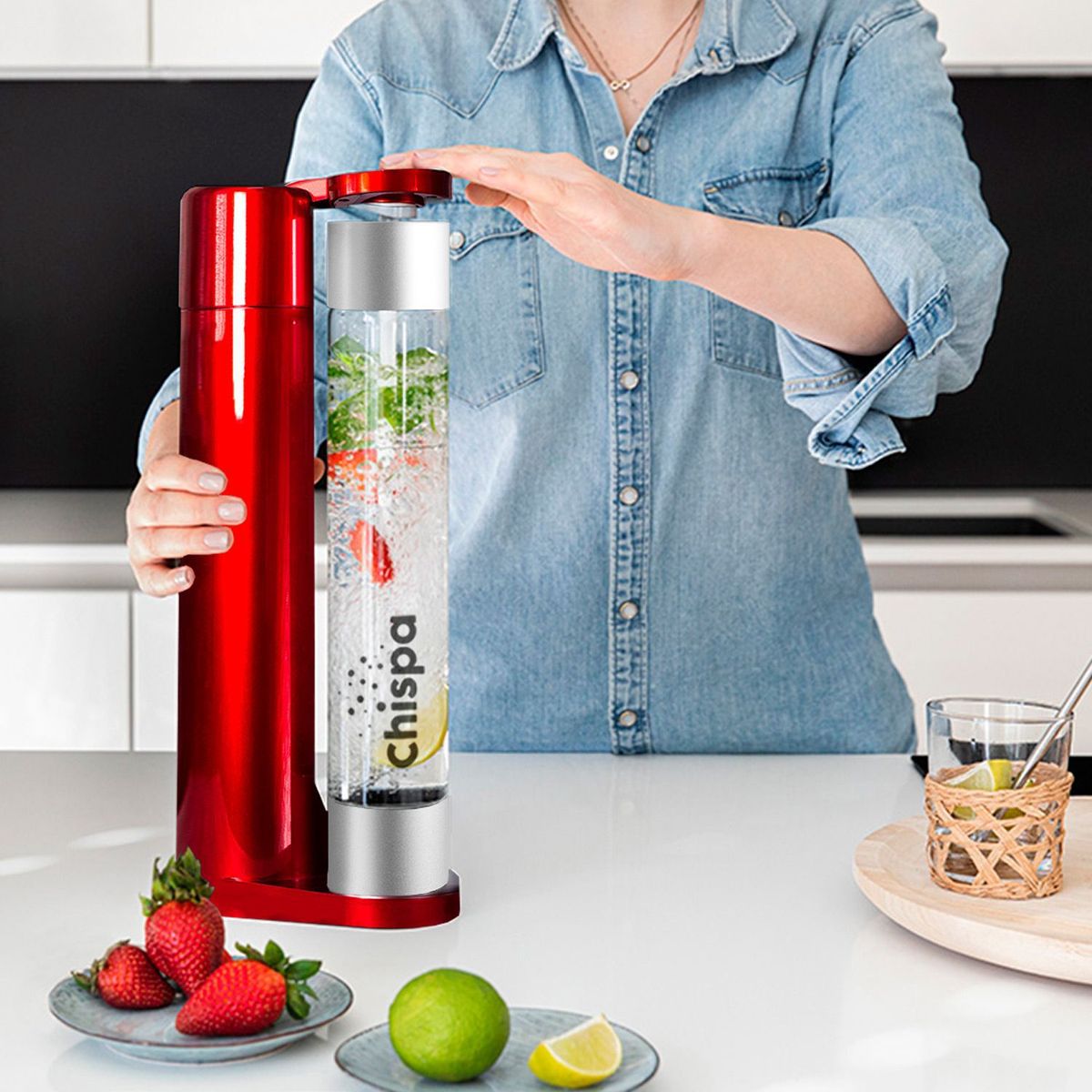 CHISPA - Chispa soda maker rojo Gasificador de agua