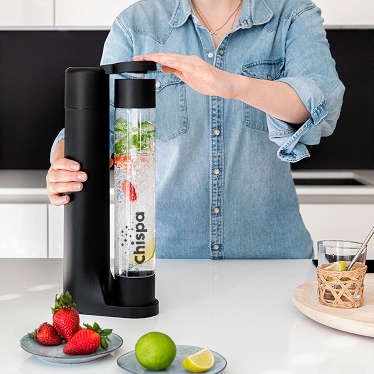 CHISPA - Chispa soda maker negro Gasificador de agua