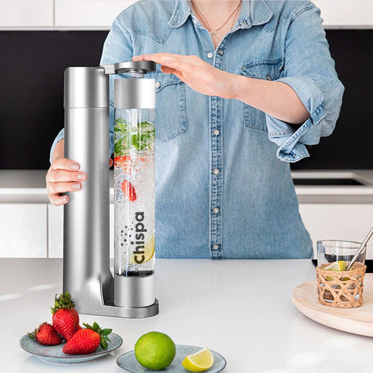 CHISPA - Chispa soda maker Plateado Gasificador de agua