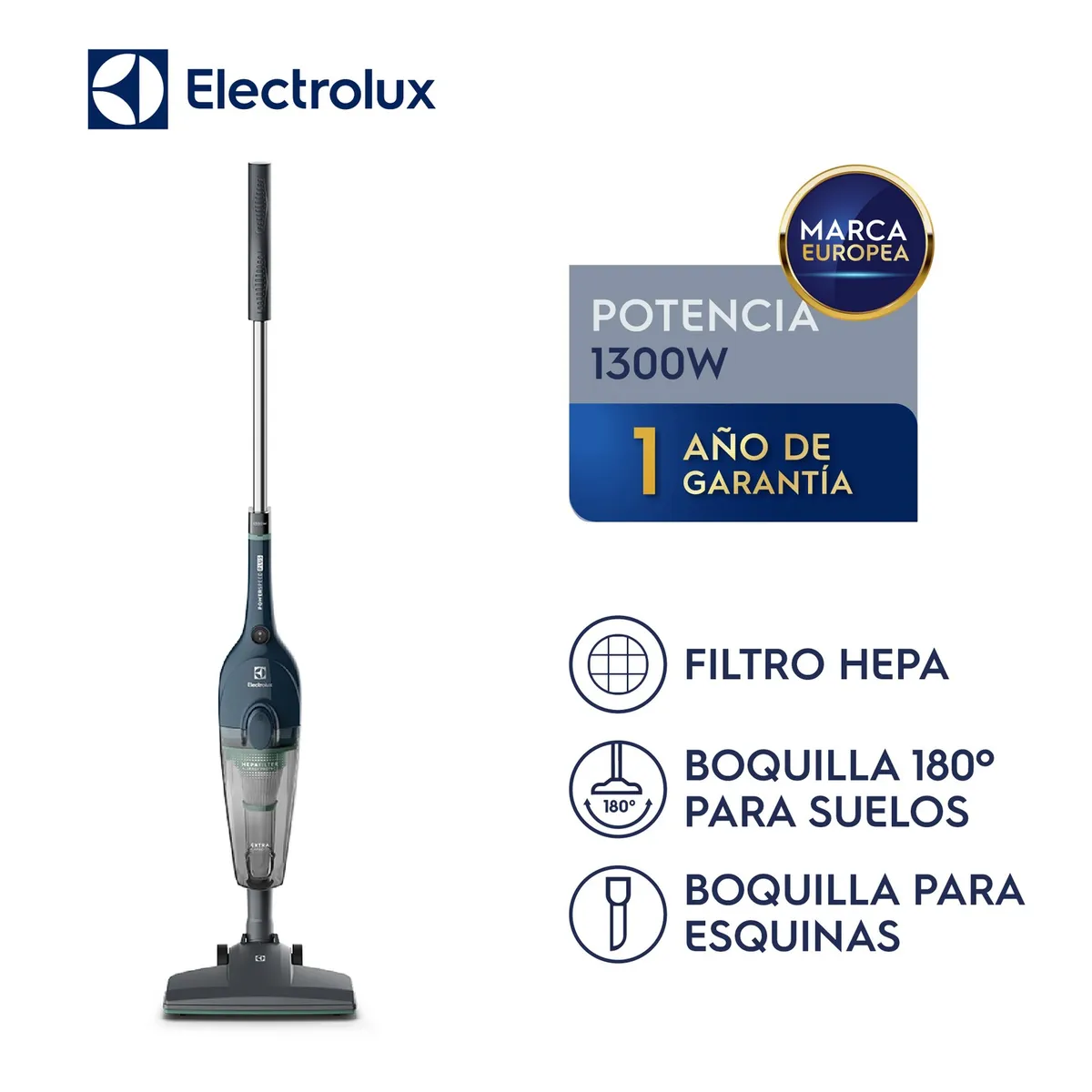 ELECTROLUX - Aspiradora Vertical STK14 1450W 2 en 1 sin Bolsa con Filtro HEPA