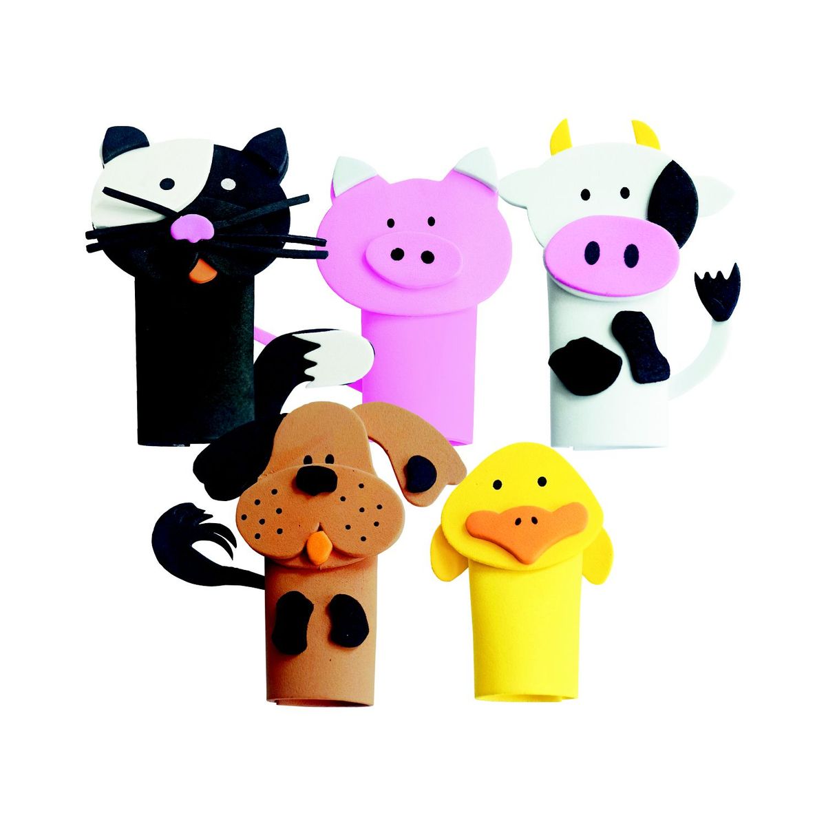 ARTI CREATIVO - Títeres De Dedo Granja x5 Unidades