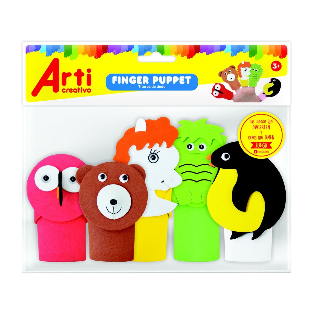 ARTI CREATIVO - Títeres De Dedo Bosque x5 Unidades
