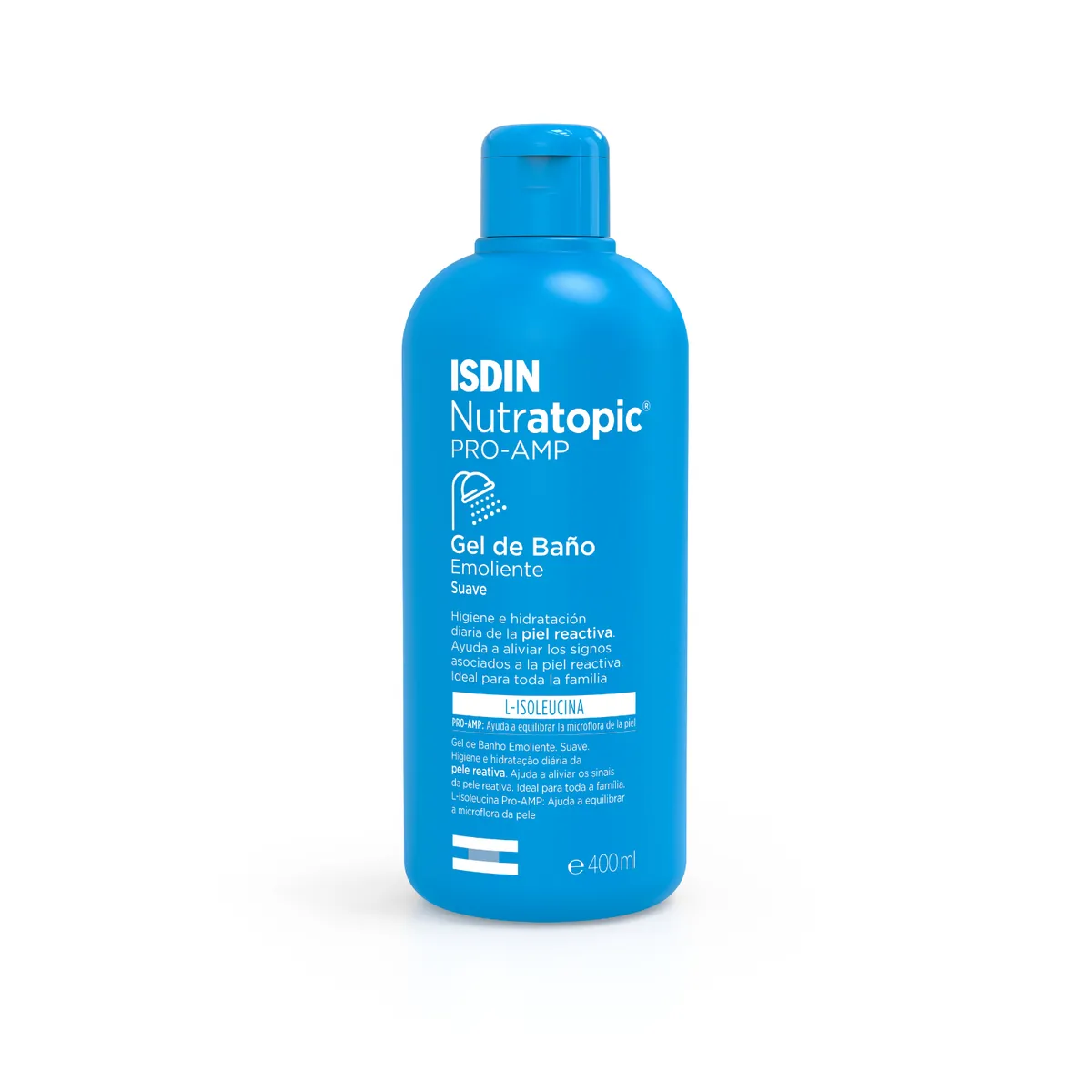 ISDIN - ISDIN Nutratopic Gel de Baño 400ML - Gel de baño emoliente extra suave higiene e hidratación piel reactiva