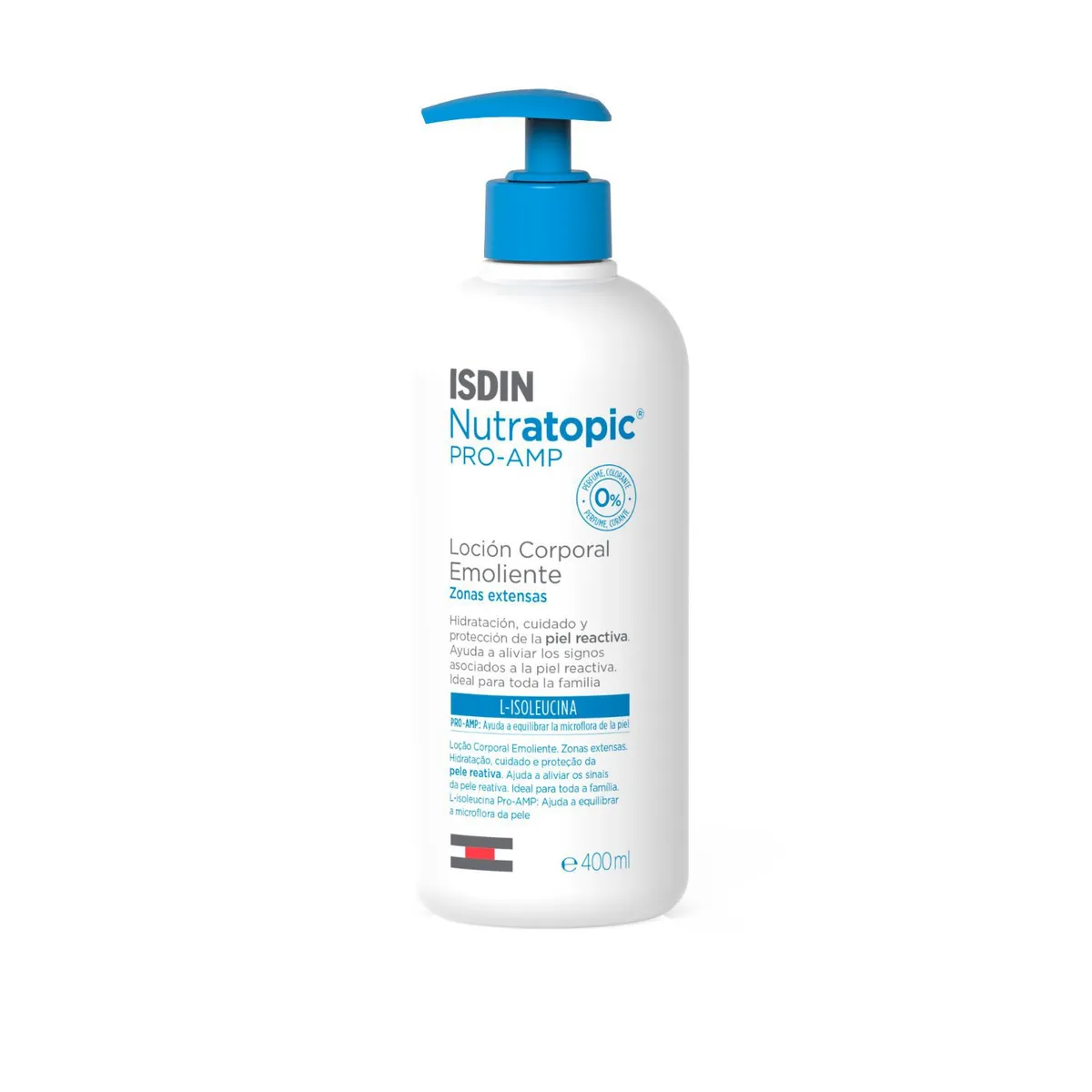 ISDIN - ISDIN Nutratopic Loción Emoliente 400ML - Loción corporal emoliente zonas extensas cuidado y protección piel reactiva