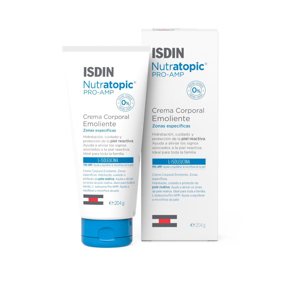 ISDIN - ISDIN Nutratopic Crema Emoliente 200ML - Crema corporal emoliente zonas específicas cuidado y protección piel reactiva