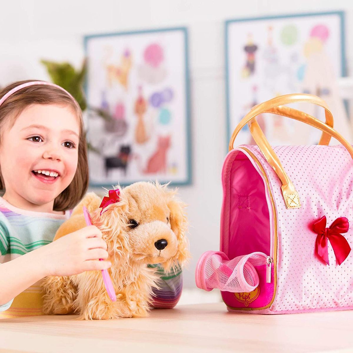 PUCCI PUPS - Peluche Perro Cocker Spaniel Con Cartera