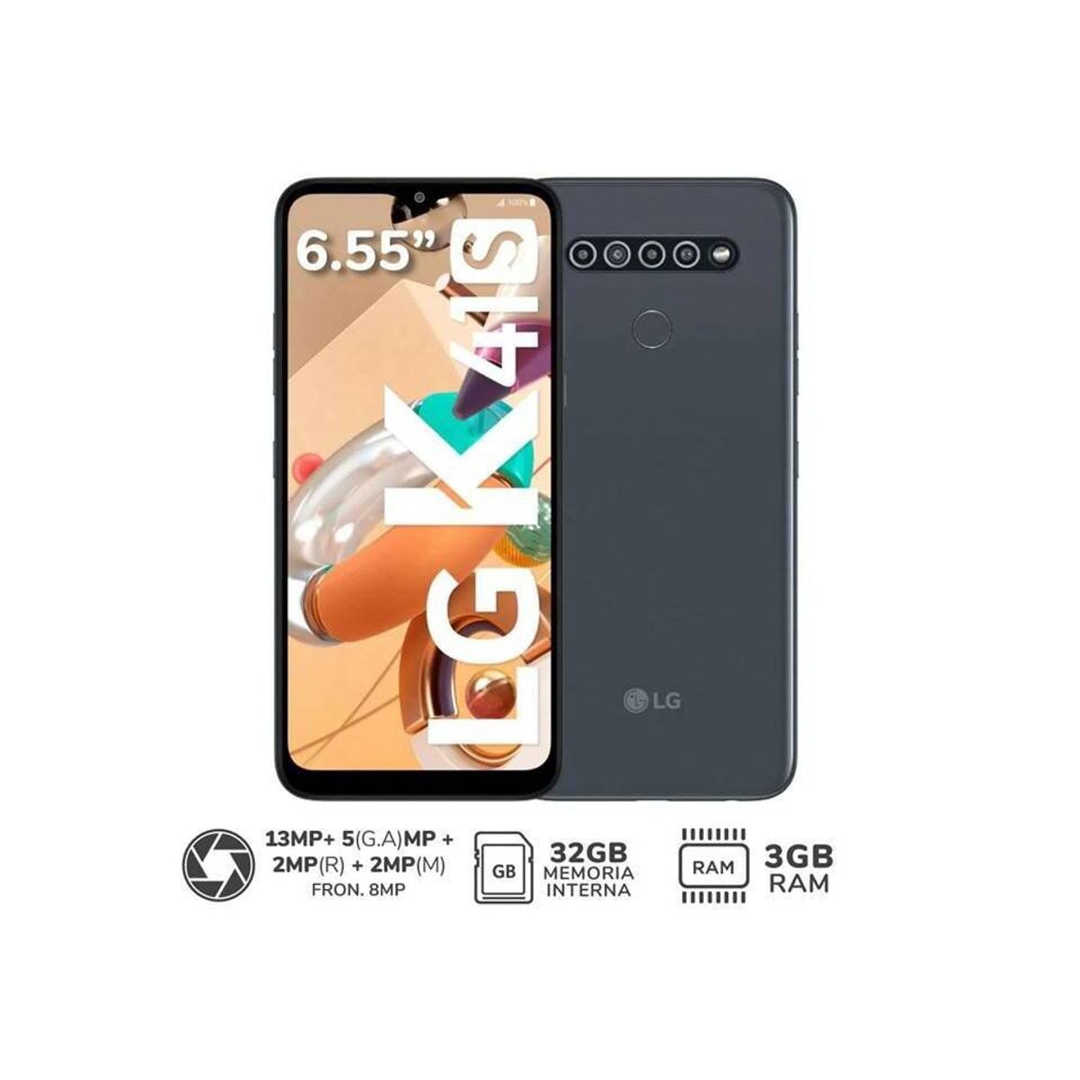 LG - Celular Cinco Camaras 32 GB RAM 3 GB LM-K410HM