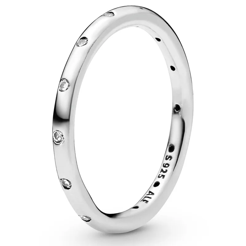 PANDORA - Anillo Pandora De Plata Gotas Brillantes