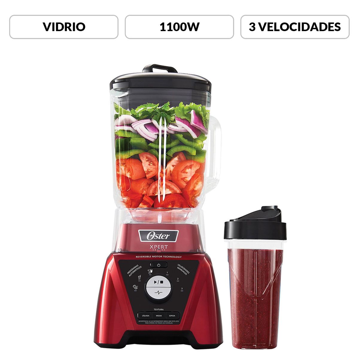 OSTER - Licuadora Control Textura 1100W 2L y Blender