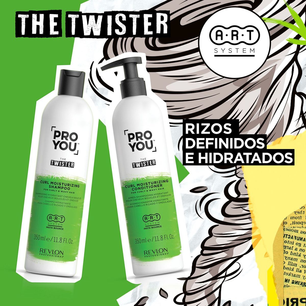 REVLON PROFESSIONAL - Pro You The Twister Shampoo X 350 Ml - Shampoo Hidratante De Rizos