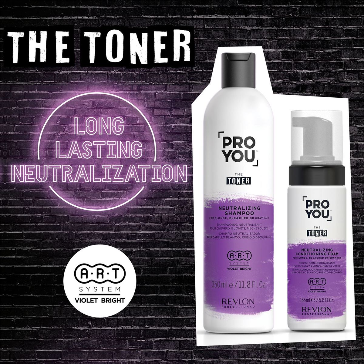 REVLON PROFESSIONAL - Pro You The Toner Shampoo X 350 Ml - Shampoo Neutralizante P/ Cabellos Rubios