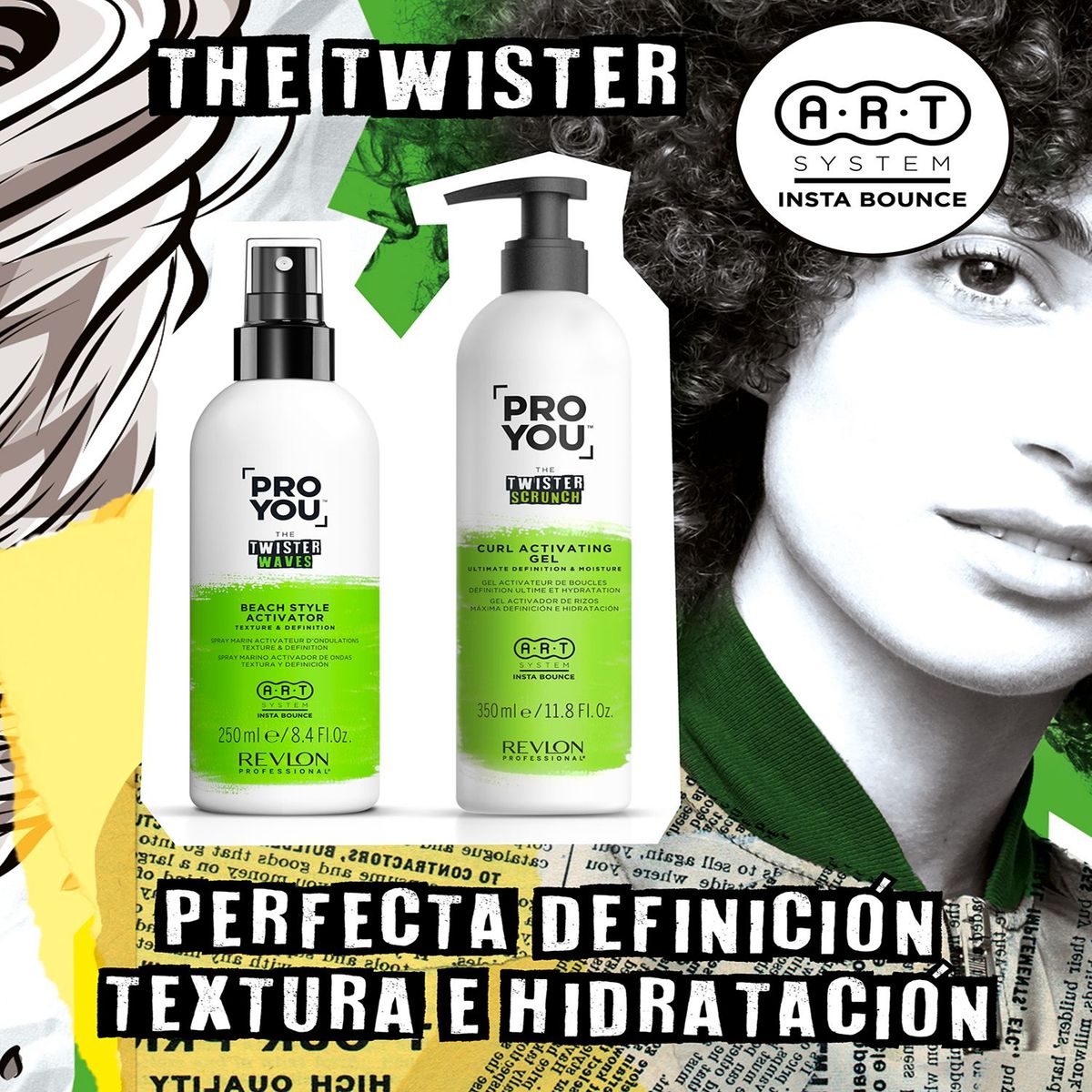 REVLON PROFESSIONAL - Pro You The Twister Scrunch X 350 Ml - Bálsamo Activador De Rizos
