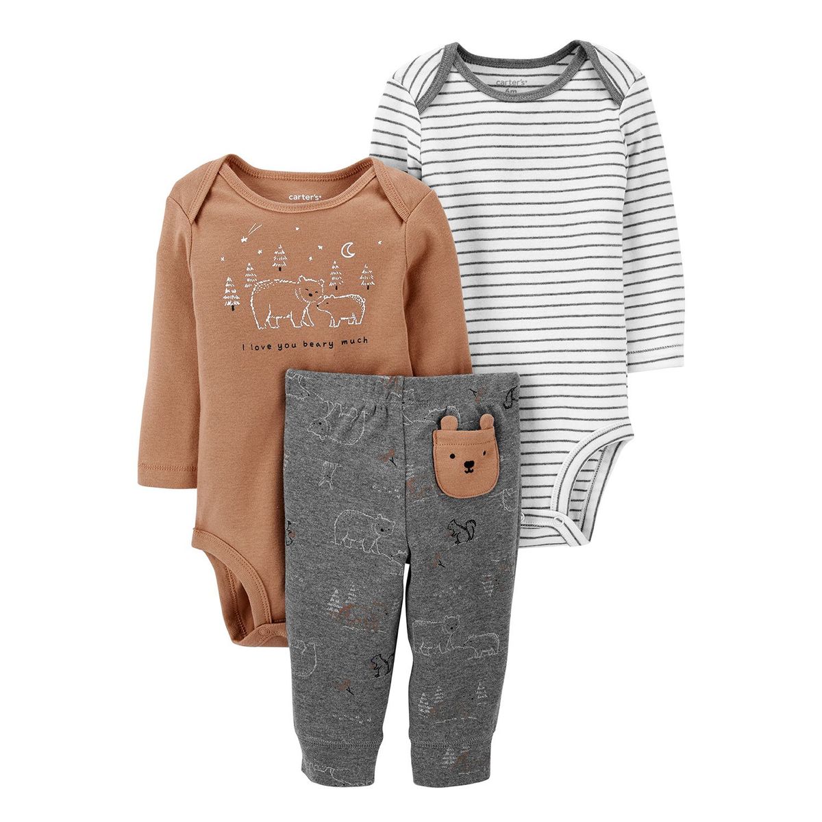 CARTER'S - Conjunto Algodón 3 piezas Bebé niño