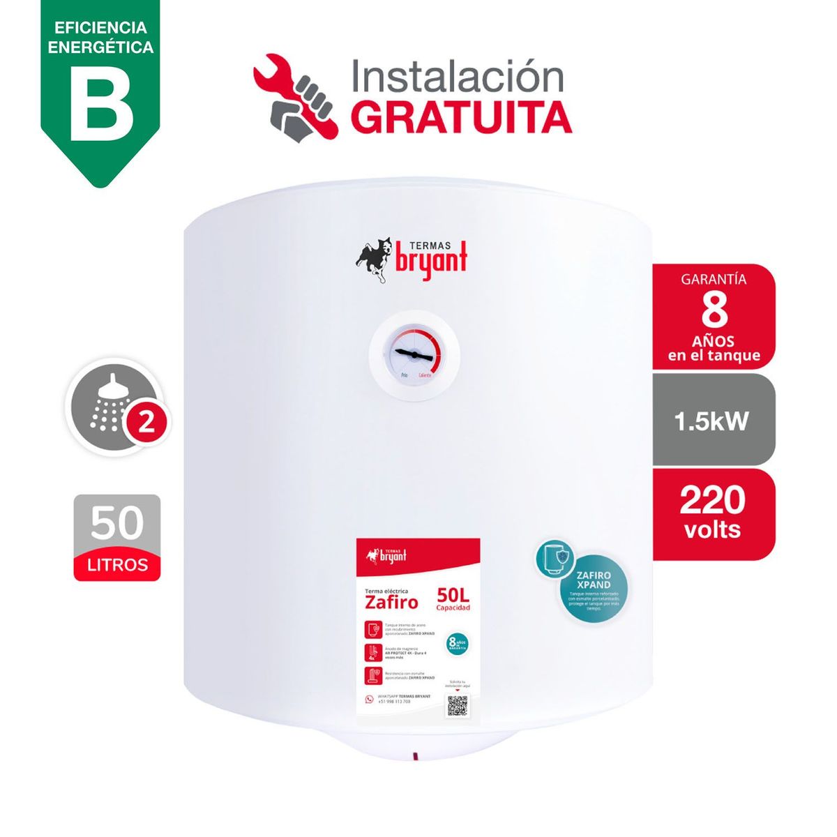 Bryant - Terma Elec. 50 L Bryant  ZAFIRO