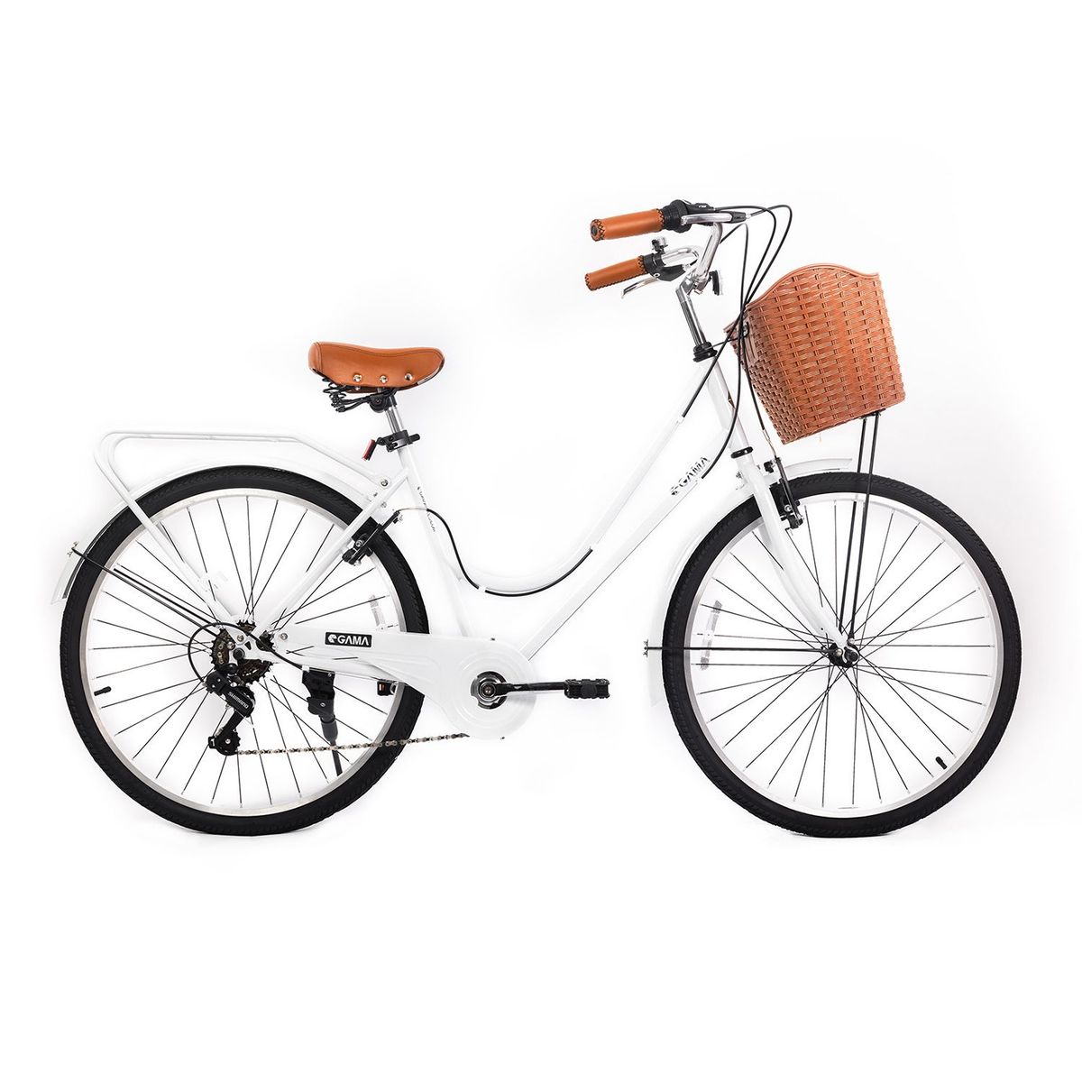IRON - Bicicleta Urbana Gama Retro Plus Aro 26 Blanco