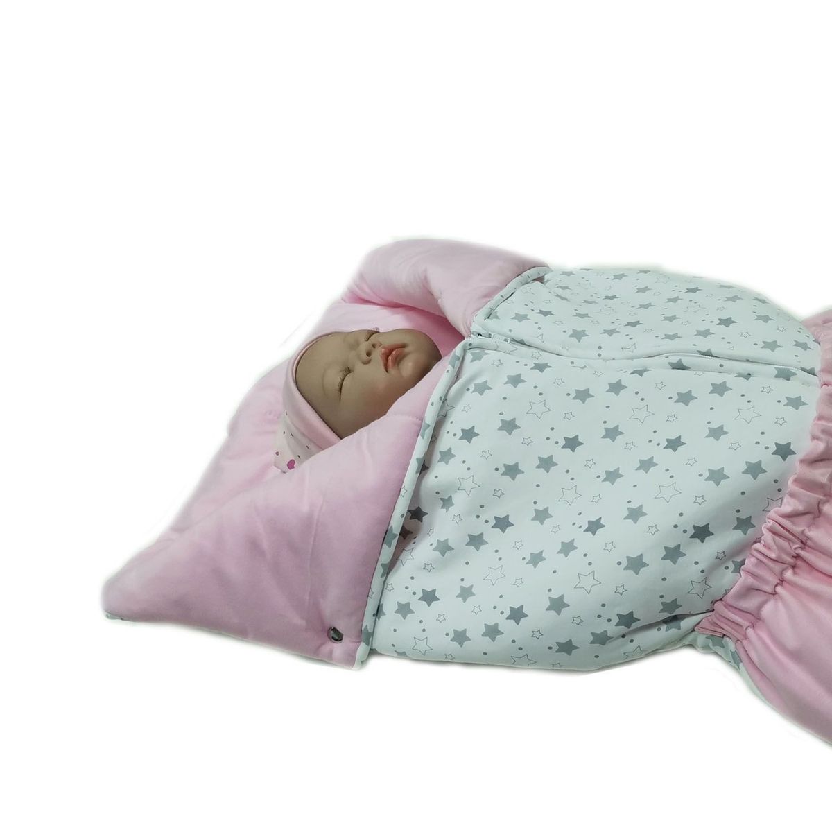 MATERNELLE - Sleeping Portabebé 2 En 1 Rosado Estrellas