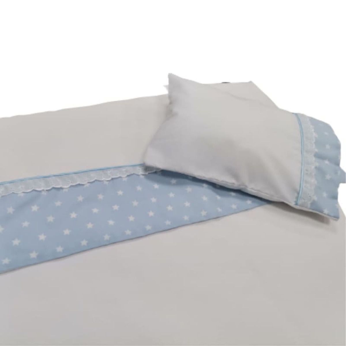 MATERNELLE - Juego De Sábanas Para Cuna Estrellas Celeste