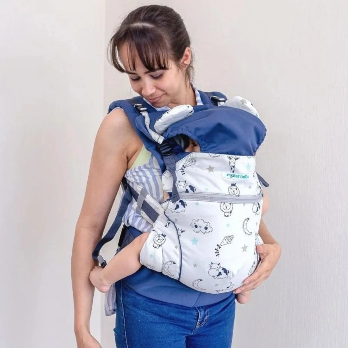 MATERNELLE - Mochila Ergonómica Evolutiva Canguro Bebe 4 en 1