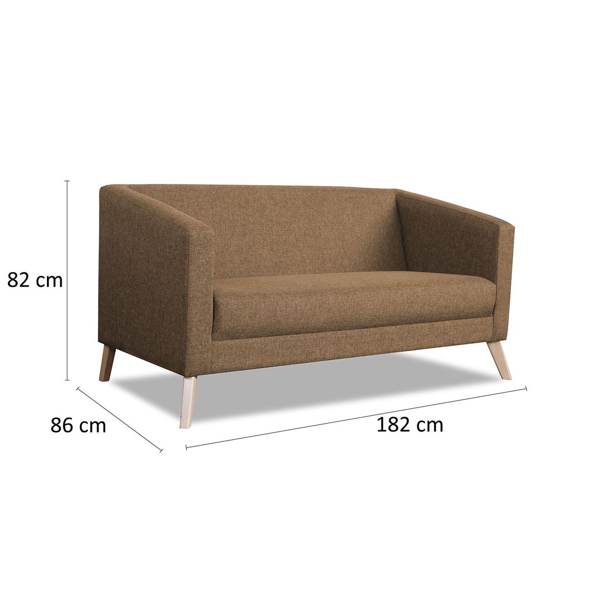 MICA - Juego de Sala Ginebra 3-1 + Sillón Banqueta Azul acero