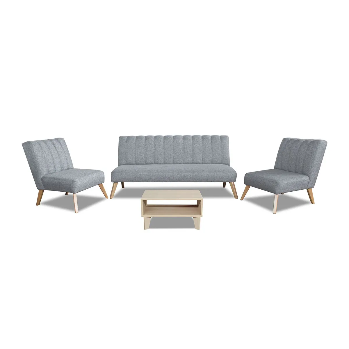 CASA BELLA - Juego de Sala Palermo 3-1-1 Cuerpos + Mesa de Centro