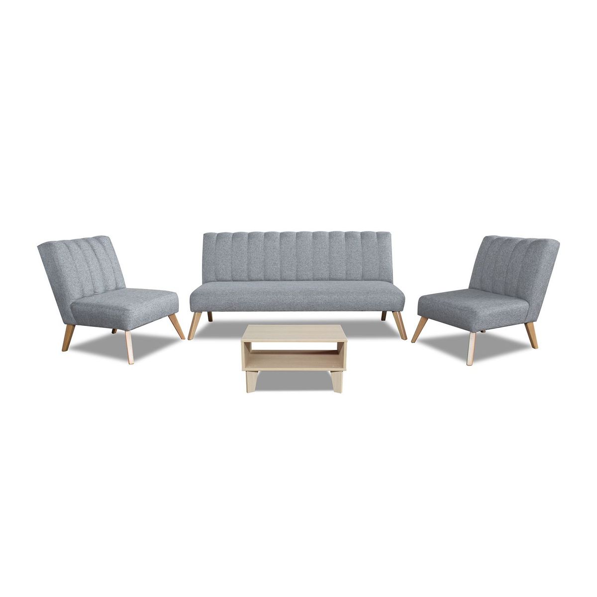 CASA BELLA - Juego de Sala Palermo 3-1-1 Cuerpos + Mesa de Centro